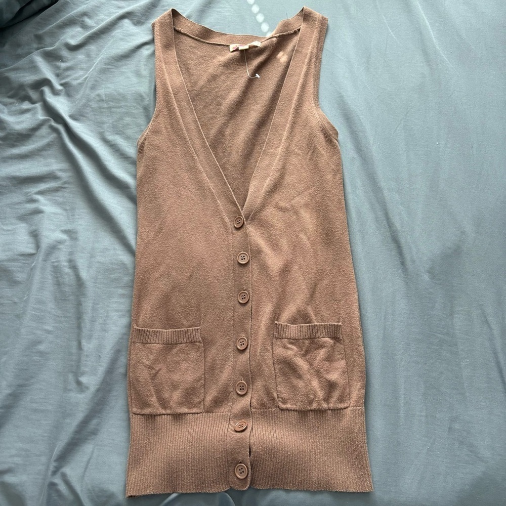 Y2K F21 Brown Button Up Cardigan
